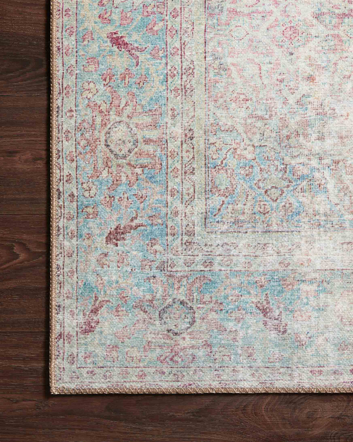 Wynter Red/Teal Rug – detail