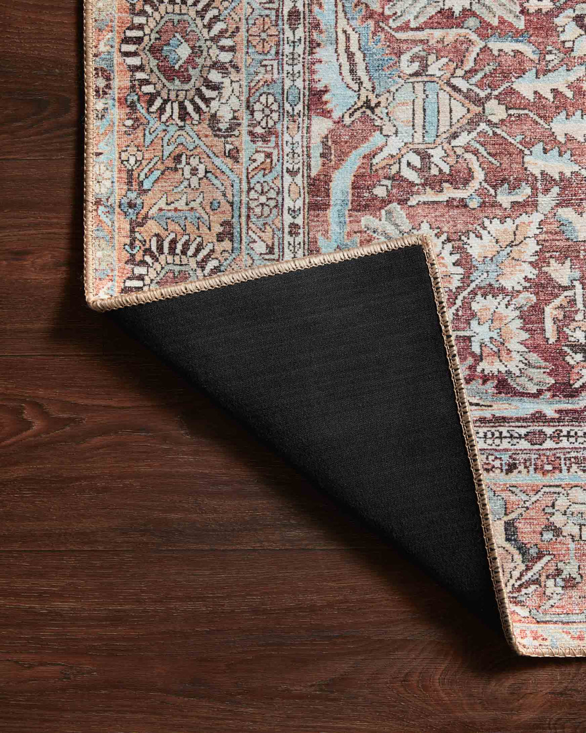 Wynter Tomato/Teal Rug – detail