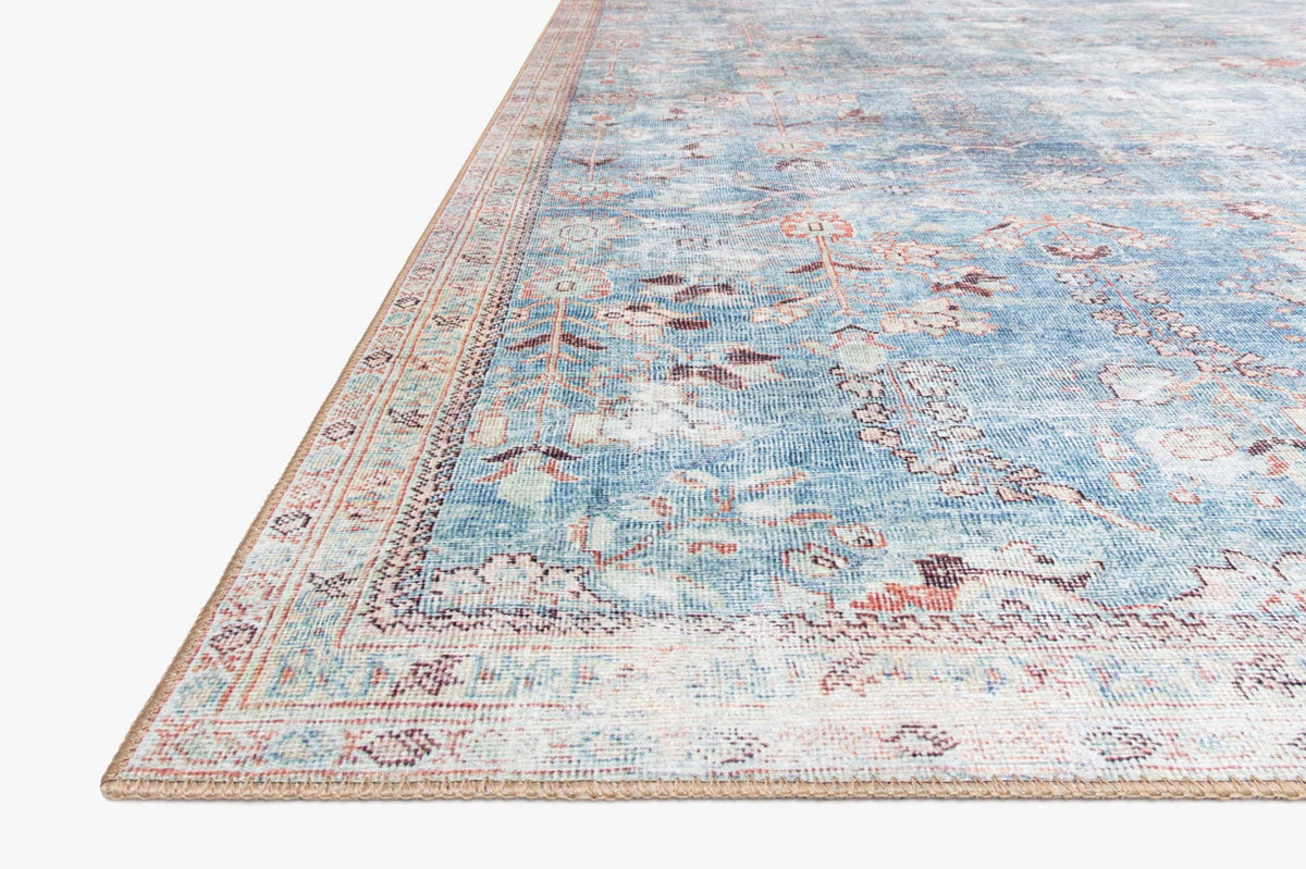 Wynter Teal/Multi Rug – corner detail