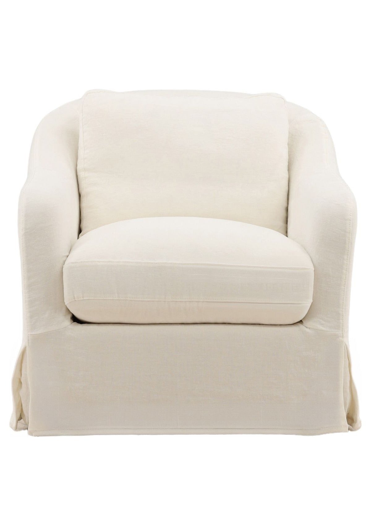 Ama Swivel Chair - Off White