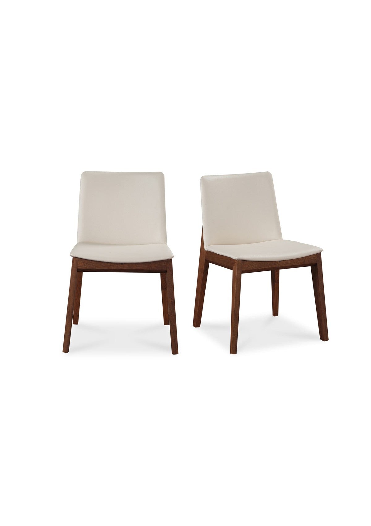 Deco Dining Chair PVC - Set of Two - Cream White