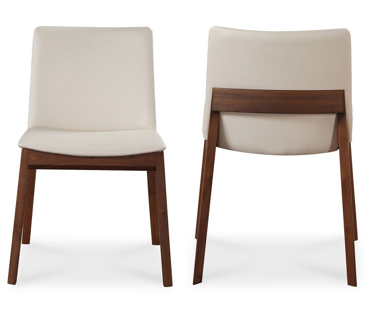 Deco Dining Chair PVC - Set of Two - Cream White