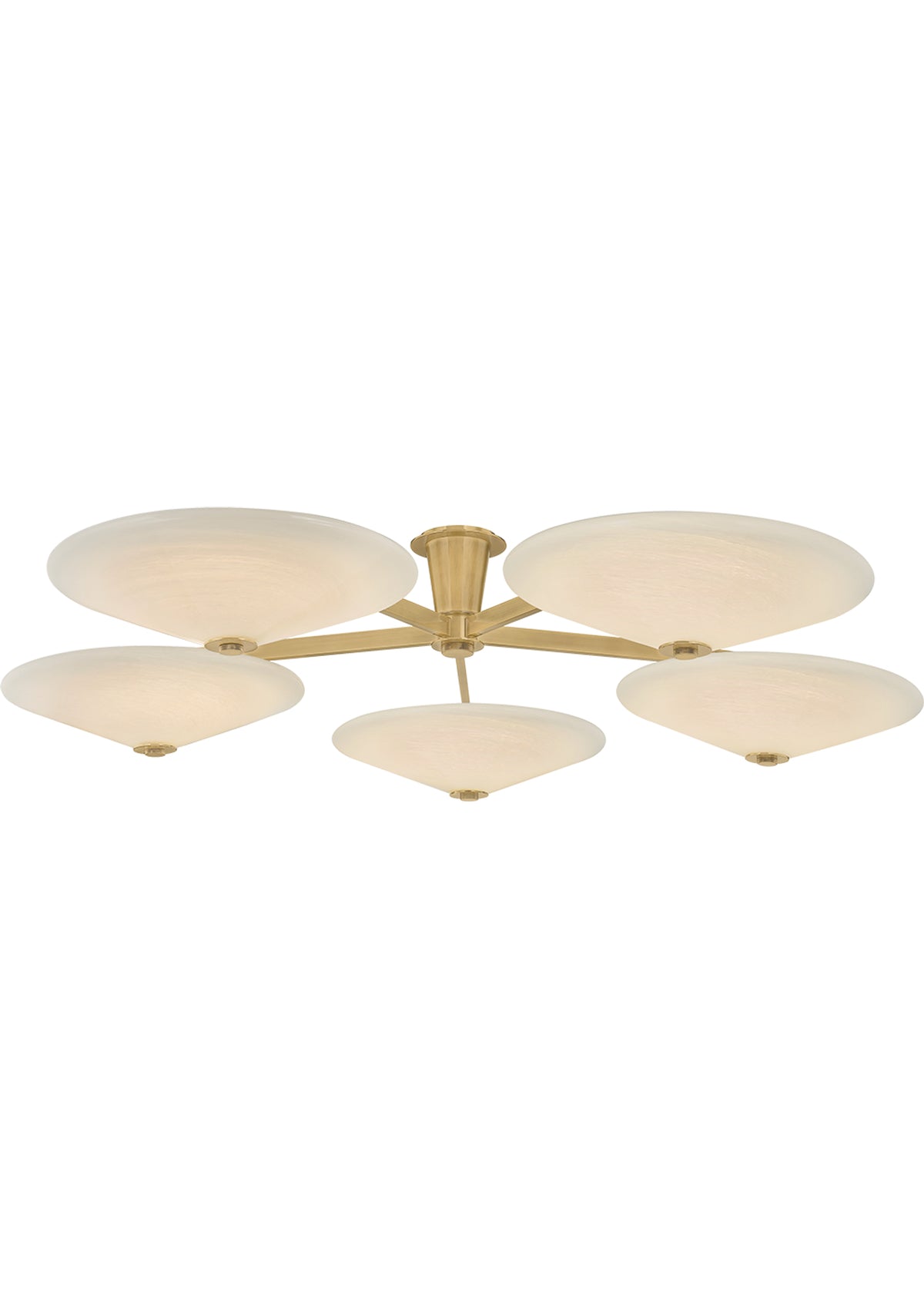Cologne Flush Mount – 60" W in Vintage Brass