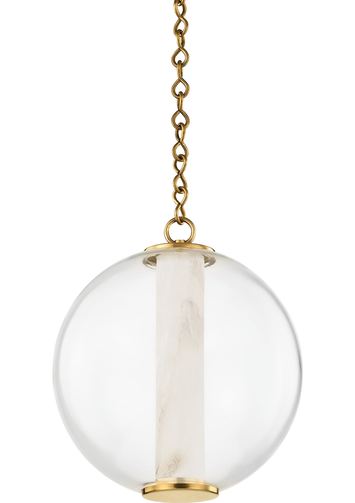 Pietra Pendant – 12" W in Vintage Brass