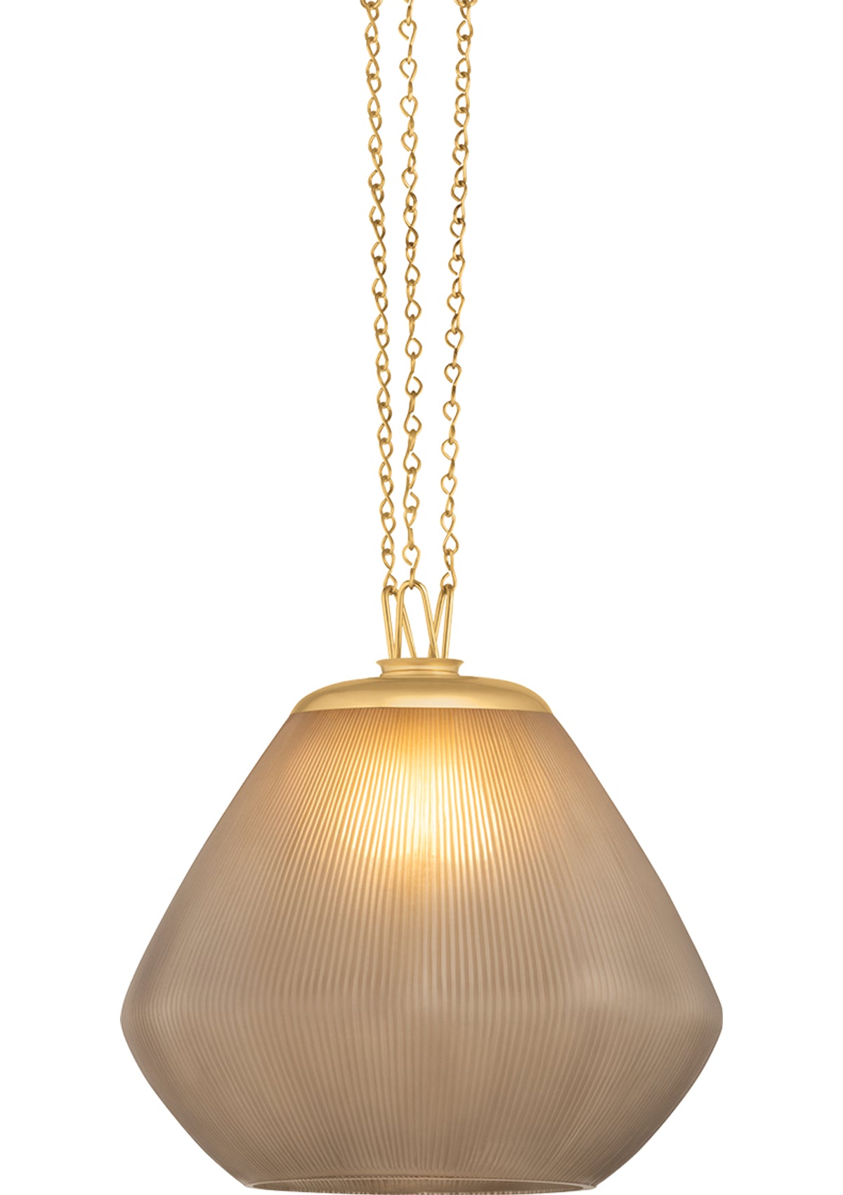 Saint Tropez Pendant – 19" W in Vintage Brass