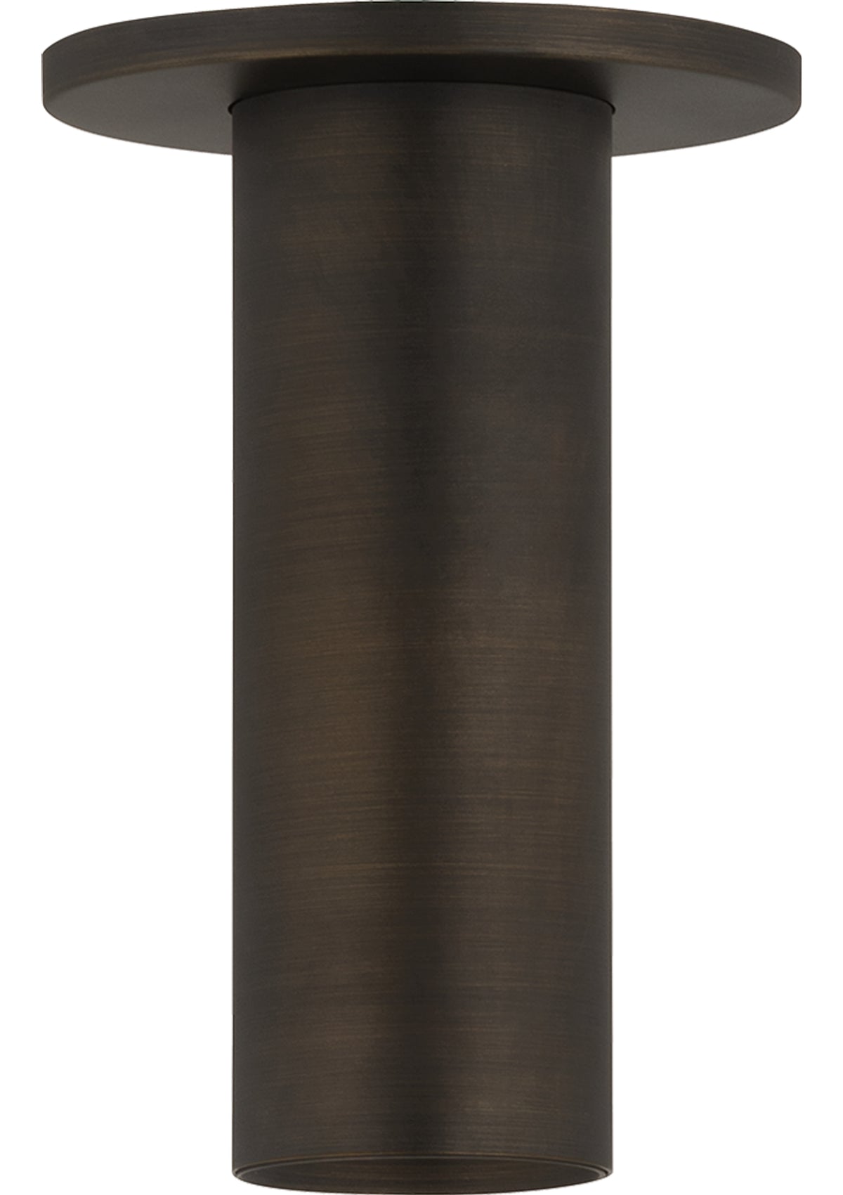 Luxe 2" Cylinder LED Flush Mount in Distressed Bronze