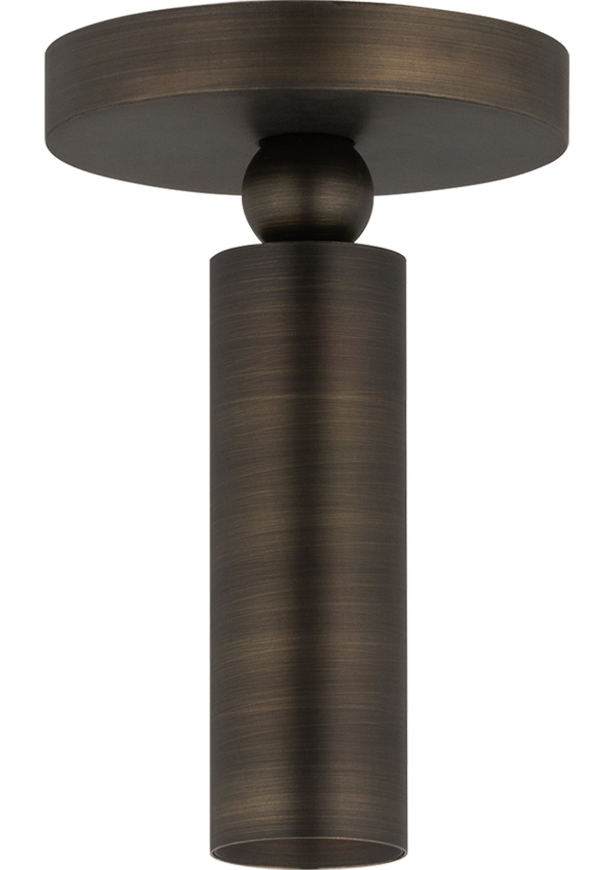 Luxe Pivot LED Flush Mount in Patina Brass