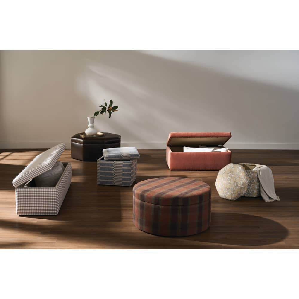 Cyrus 36" Round Storage Ottoman