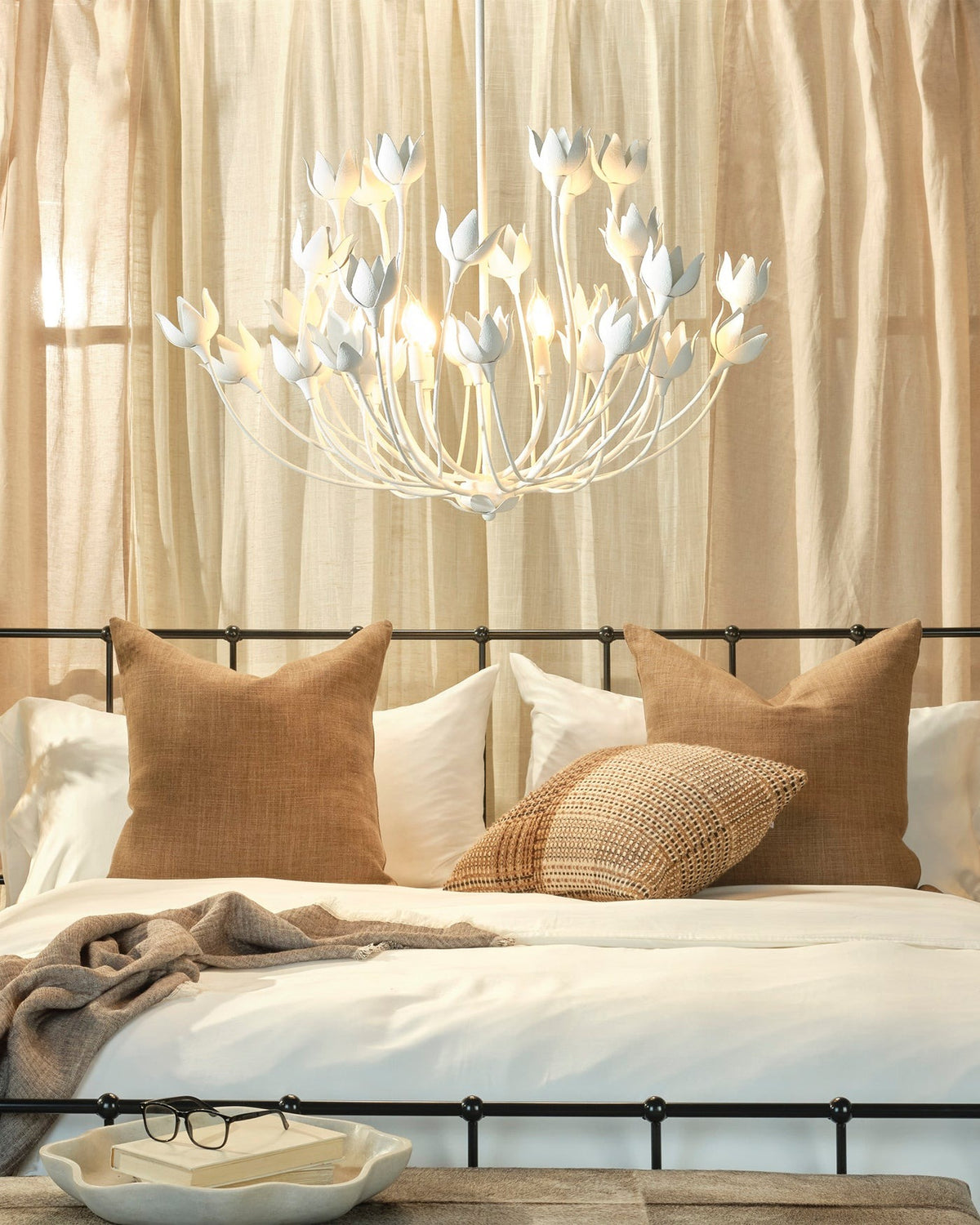 Dogwood Chandelier in White