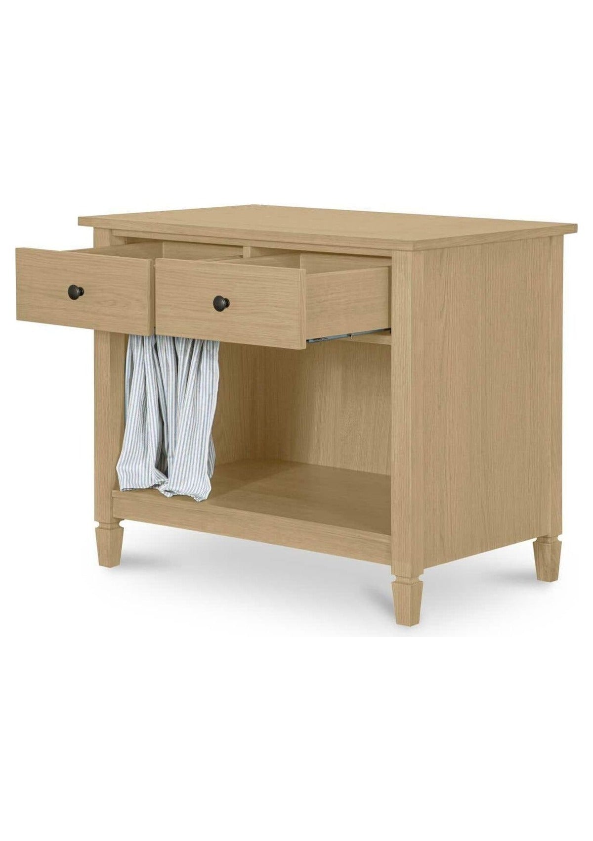Isabelle Nightstand - Light Blue Stripe