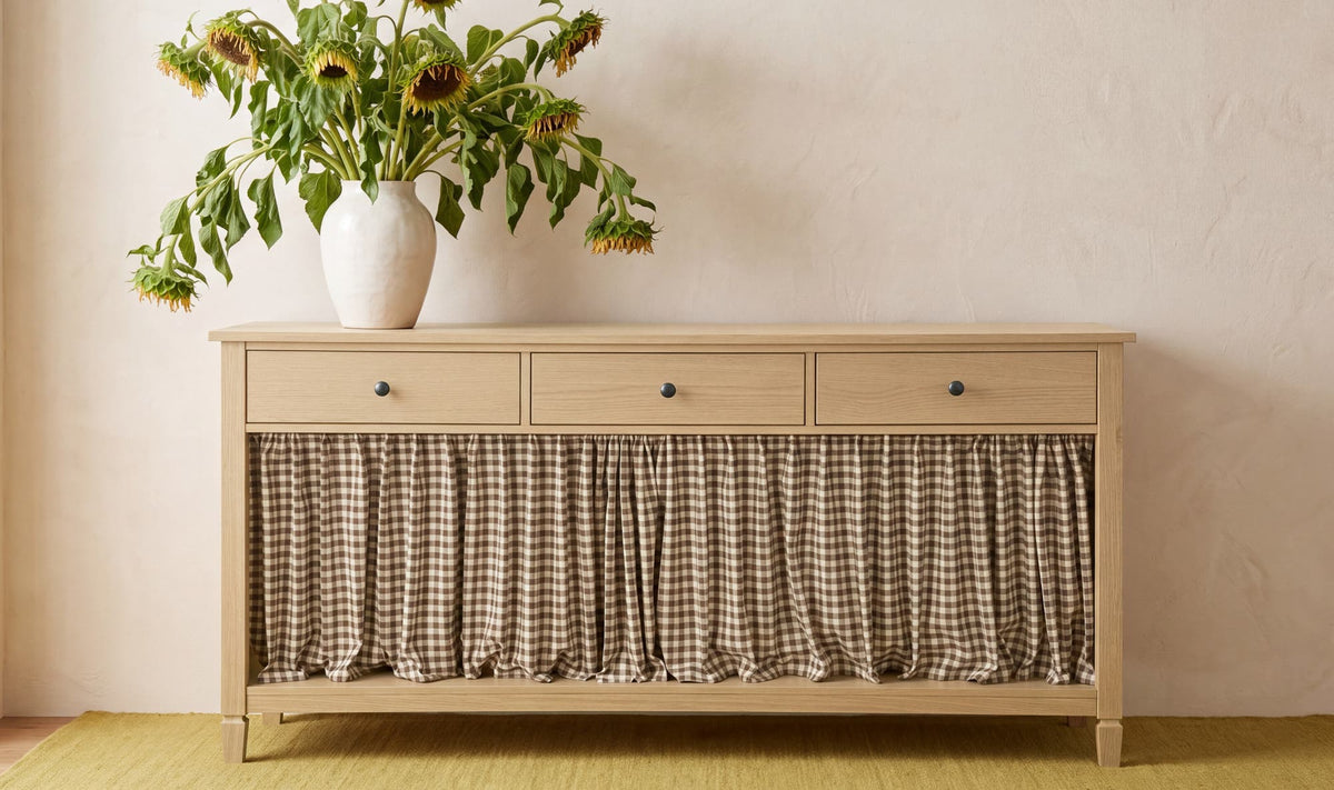 Isabelle Console Table - Brown Gingham