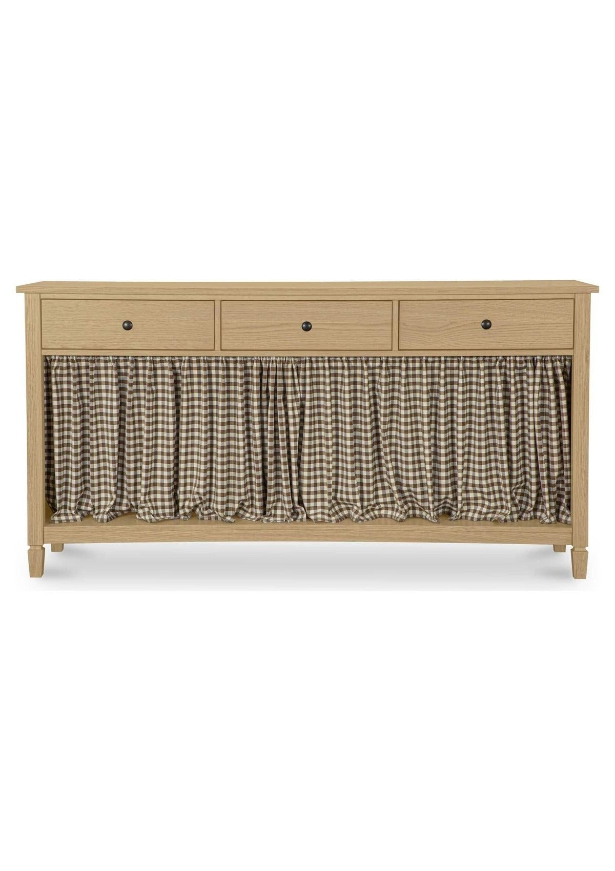 Isabelle Console Table - Brown Gingham