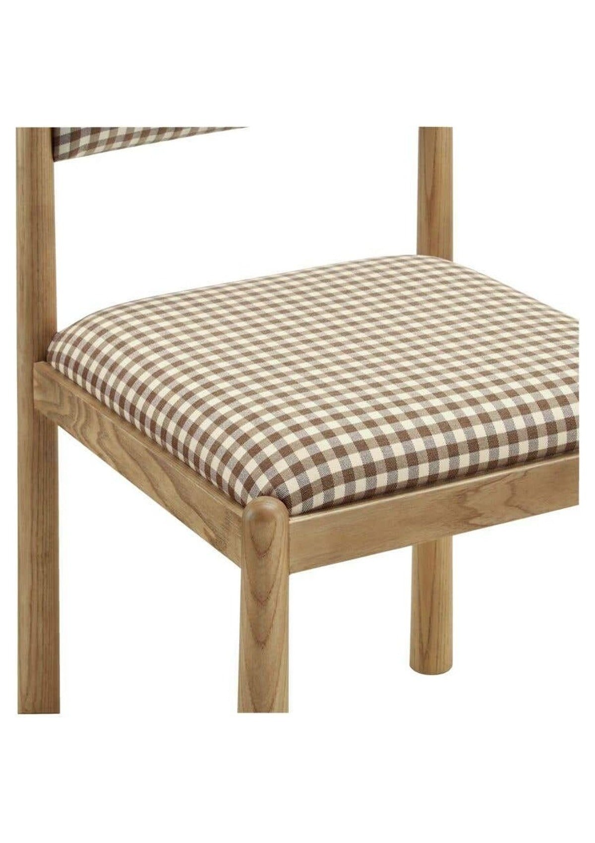 Villetta Dining Chair - Set of Two - Brown Gingham