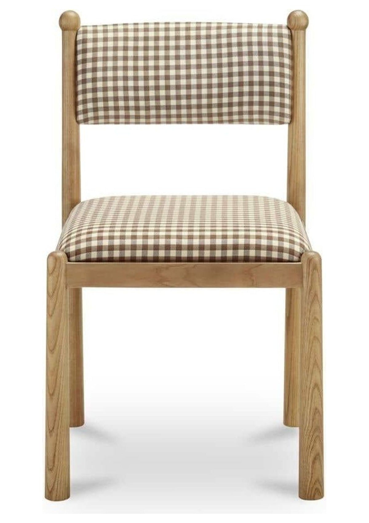 Villetta Dining Chair - Set of Two - Brown Gingham