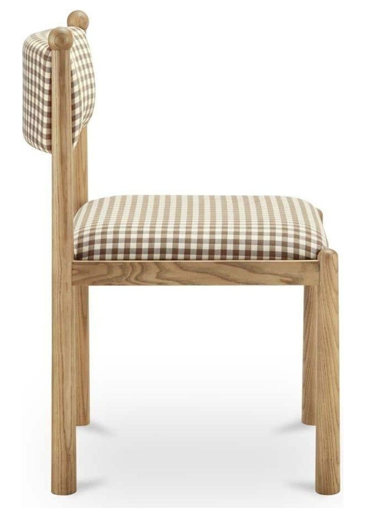 Villetta Dining Chair - Set of Two - Brown Gingham