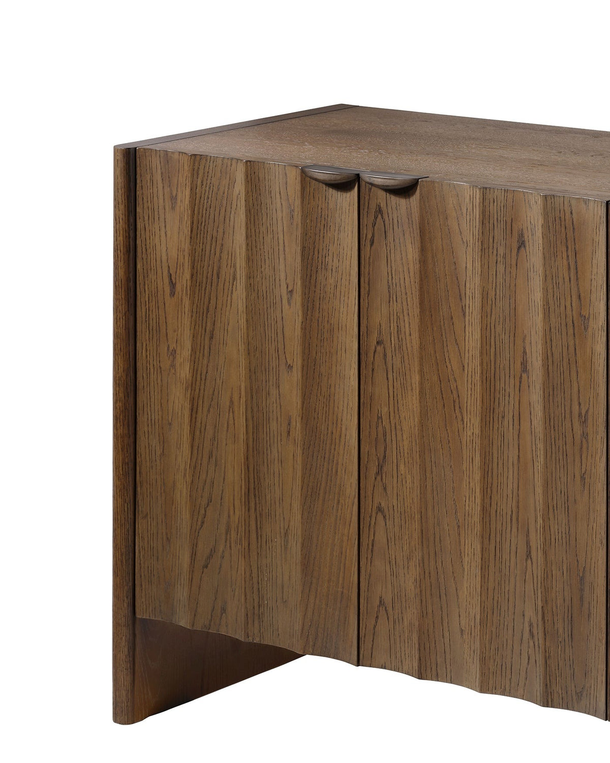 Finley Fluted Four Door Credenza in Brown