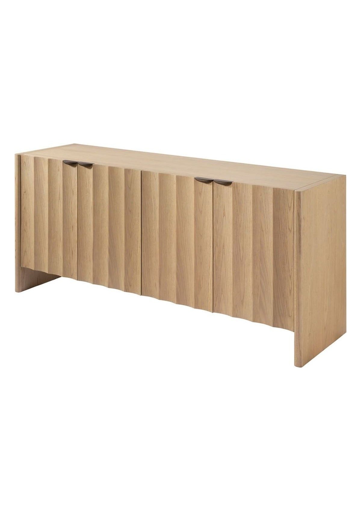 Finley Fluted Four Door Credenza in Natural