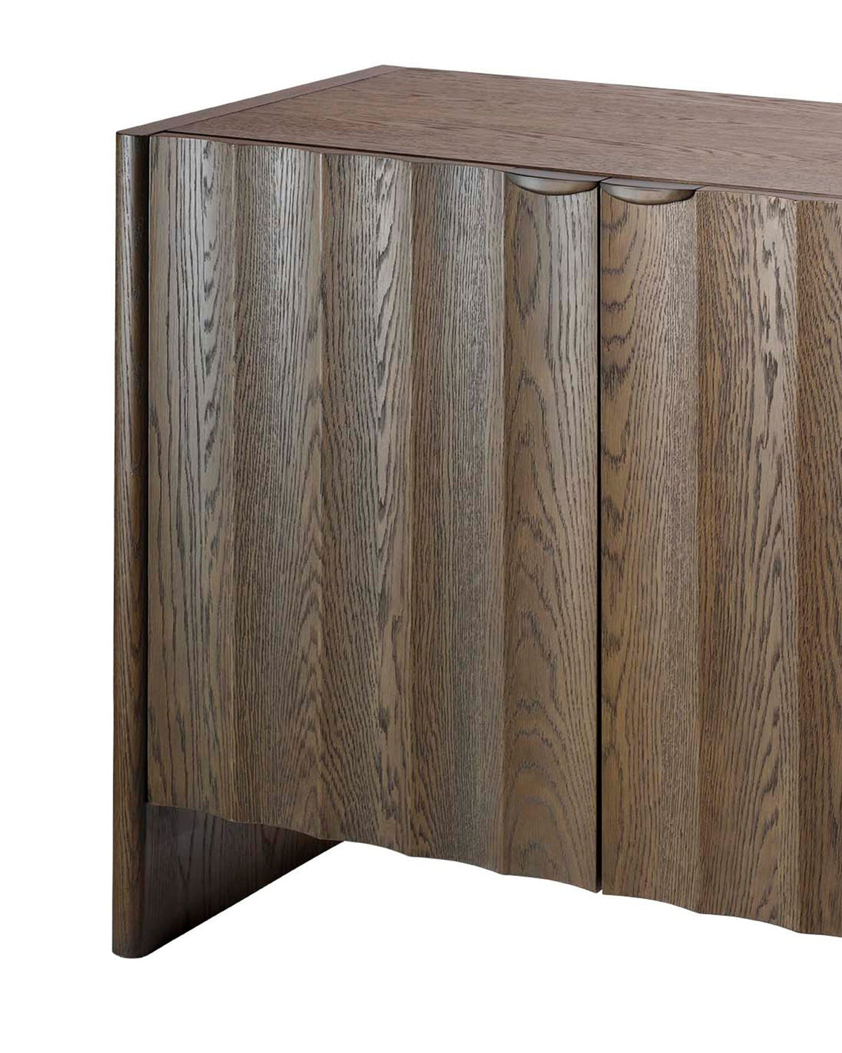 Finley Fluted Two Door Cabinet in Brown