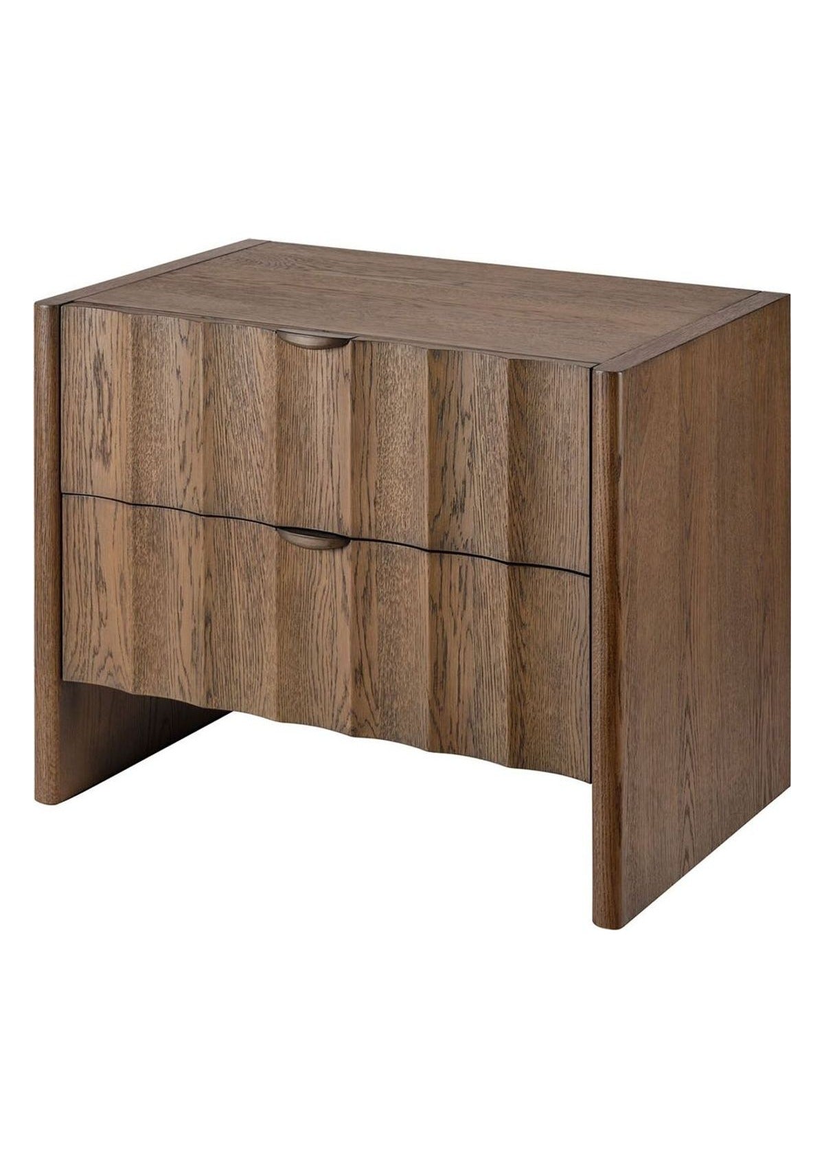 Finley Large Fluted Nightstand in Brown