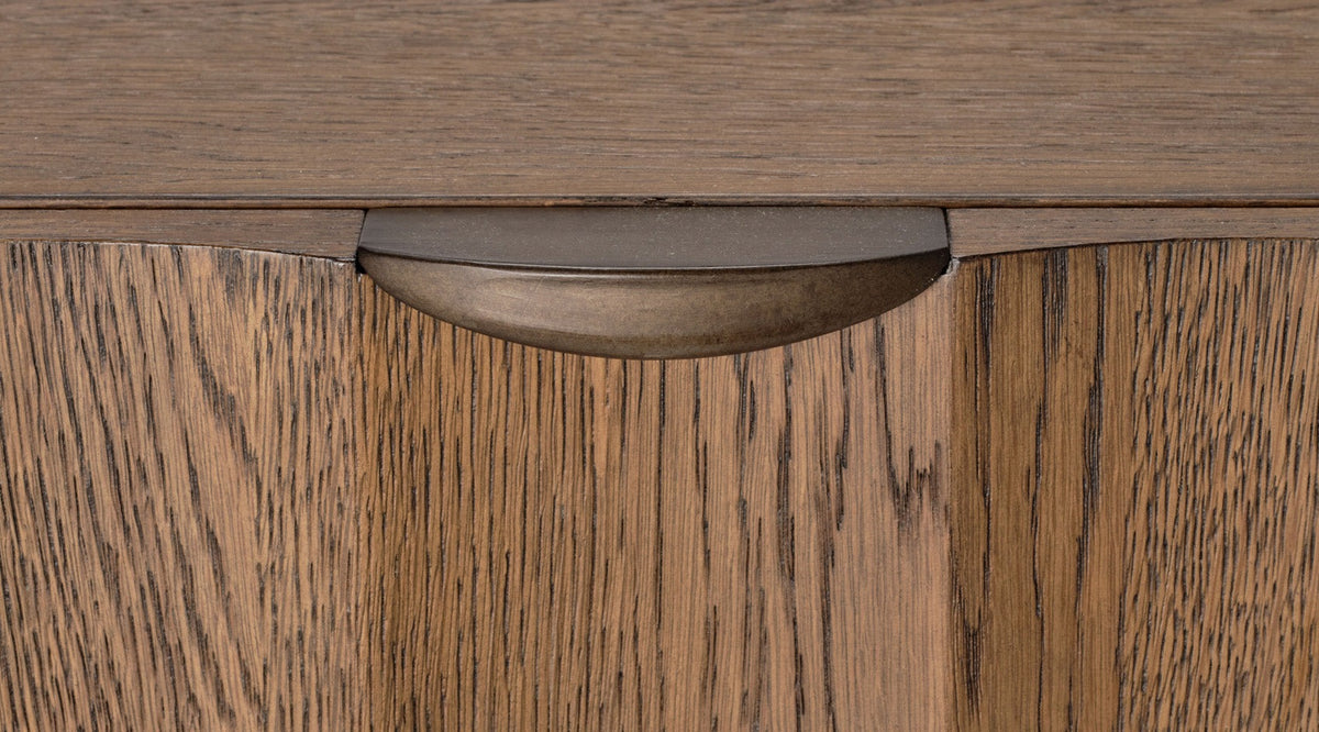 Finley Large Fluted Nightstand in Brown