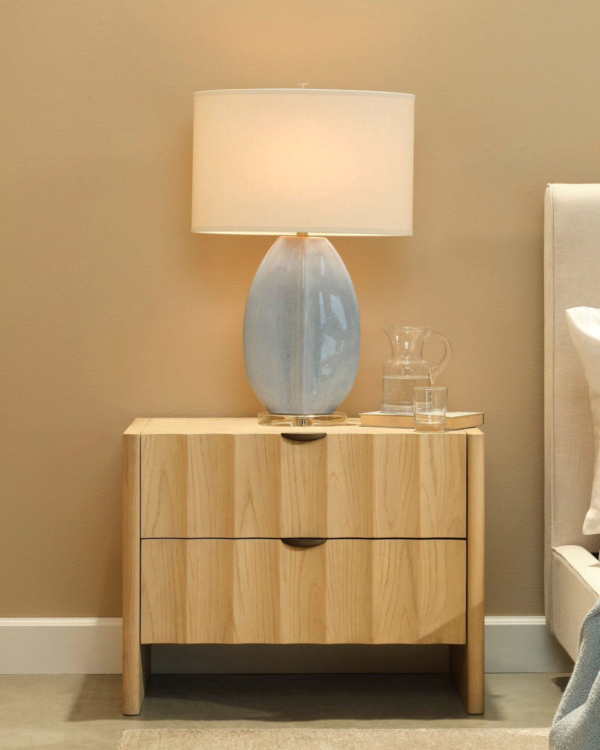 Finley Large Fluted Nightstand in Natural