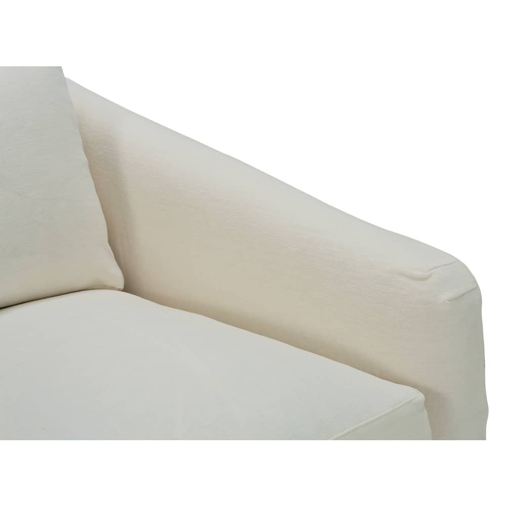 Florence Slipcovered Swivel Chair