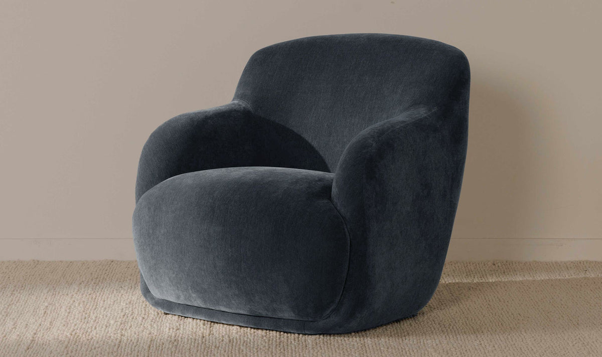 Stevie Lounge Chair - Slate Blue