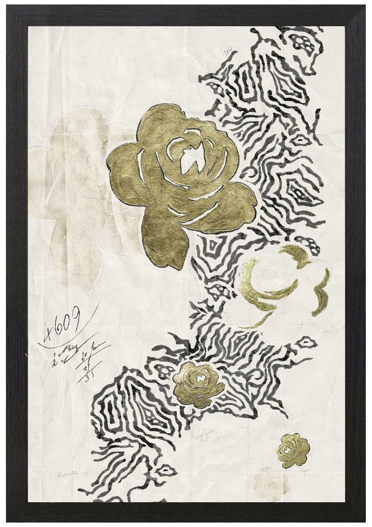 Fond D’Ecran Floral En Or – Gold I – Small