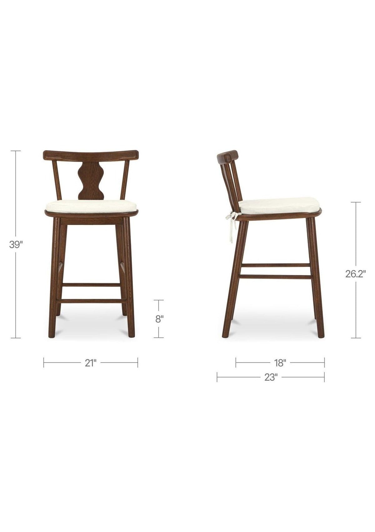 Orla Counter Stool - Dark Brown