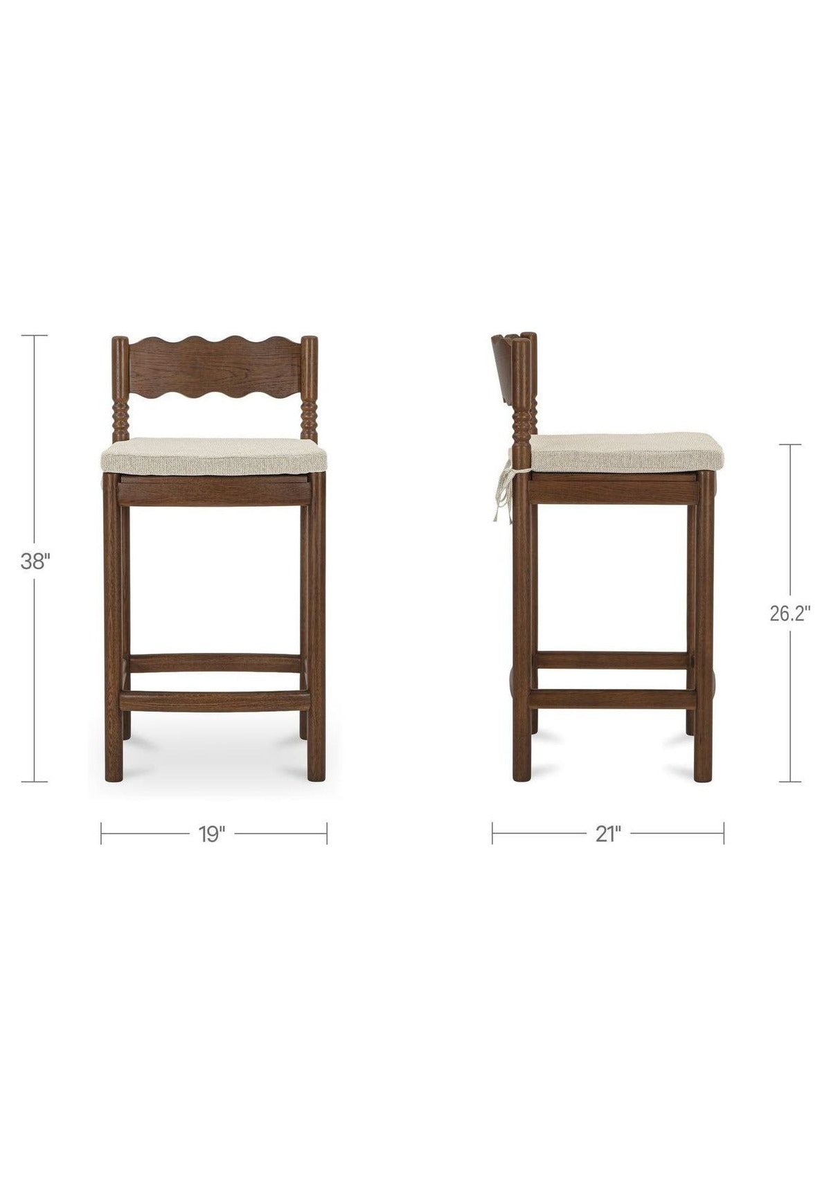 Sai Counter Stool - Light Brown