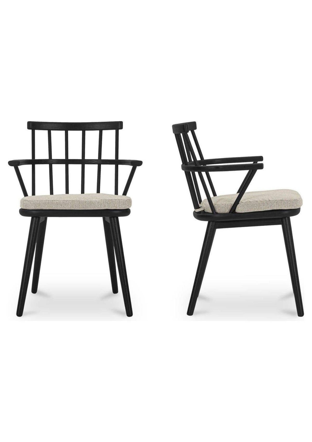 Keaton Dining Chair - Set of Two - Black