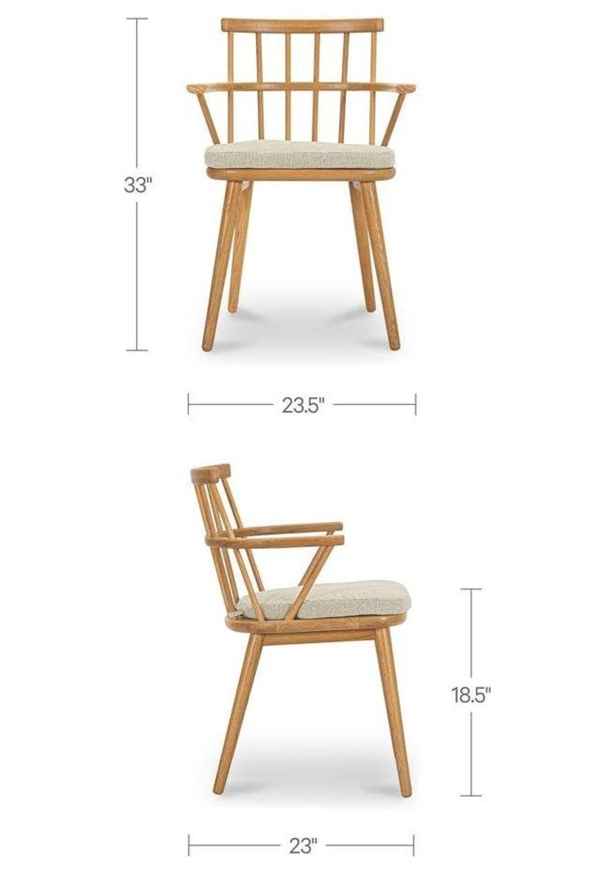 Keaton Dining Chair - Set of Two - Natural