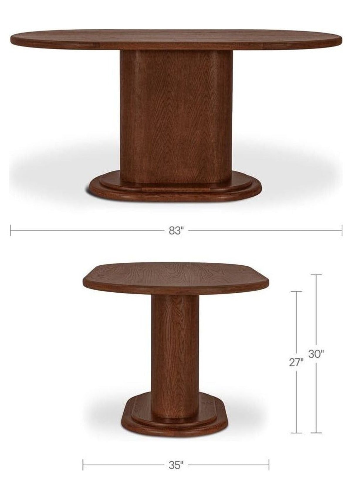 Roma Dining Table - Dark Brown