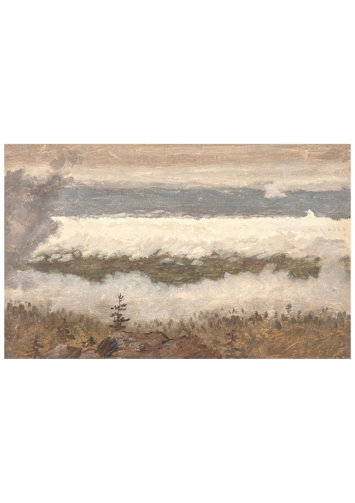 Hudson River School – Clouds from the Catskills C. 1870 – Large / Gallery Wrap Canvas / None