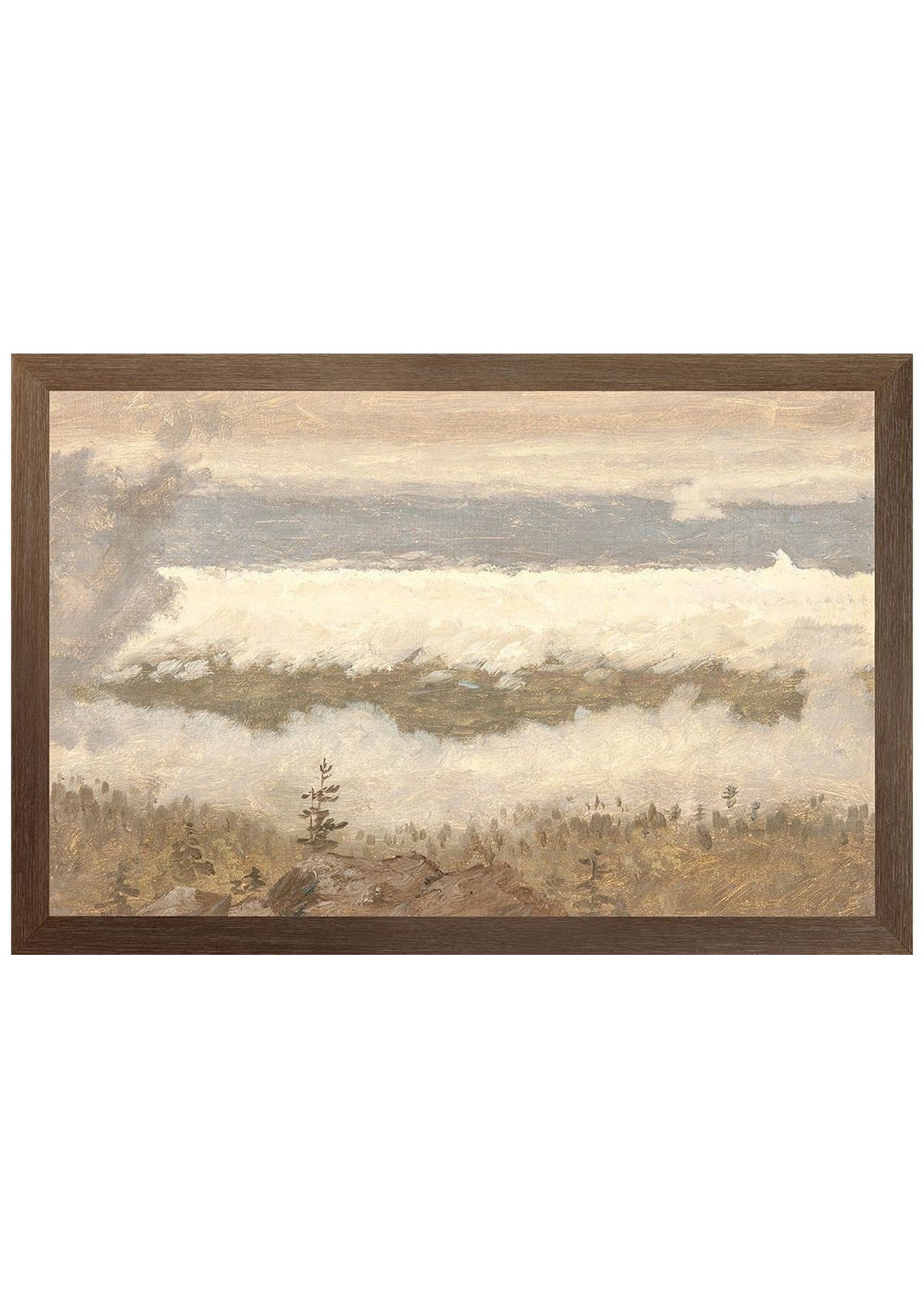 Hudson River School – Clouds from the Catskills C. 1870 – Medium / Canvas on Board / Dark Wood