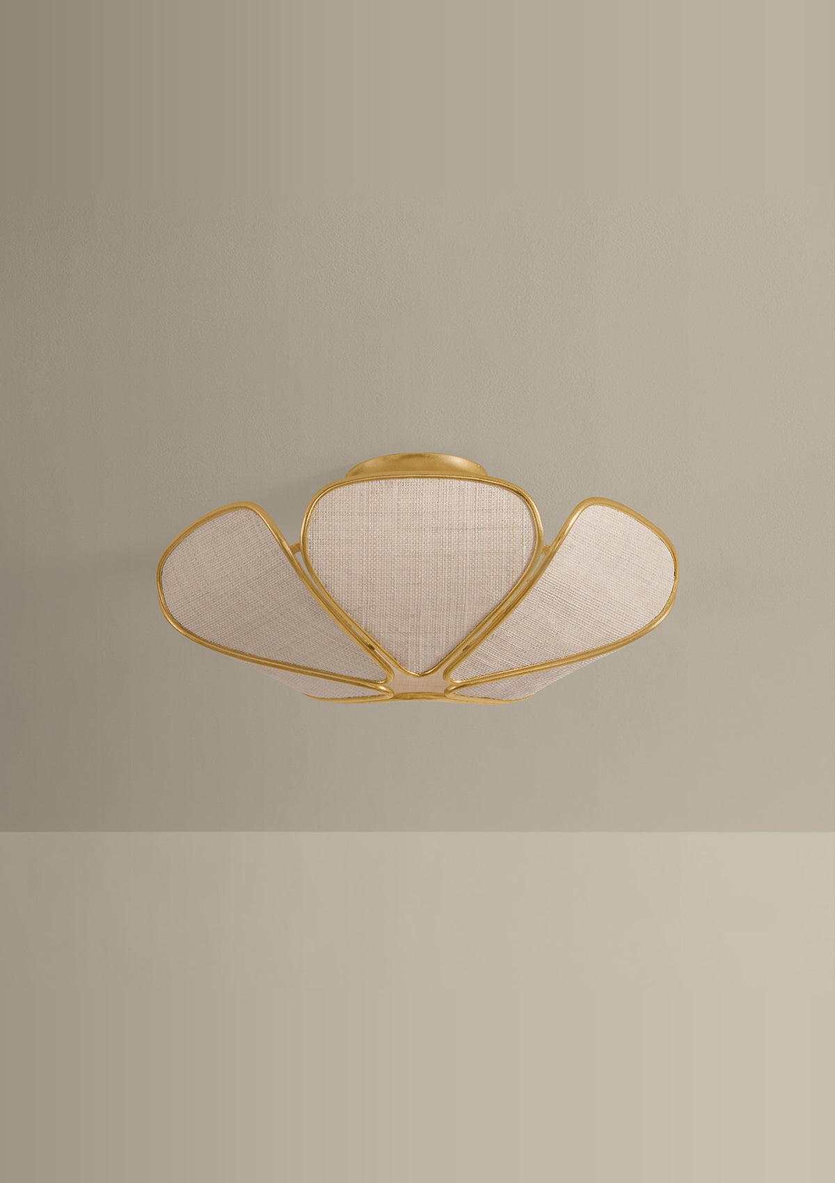 Bayville Semi Flush in Vintage Gold Leaf