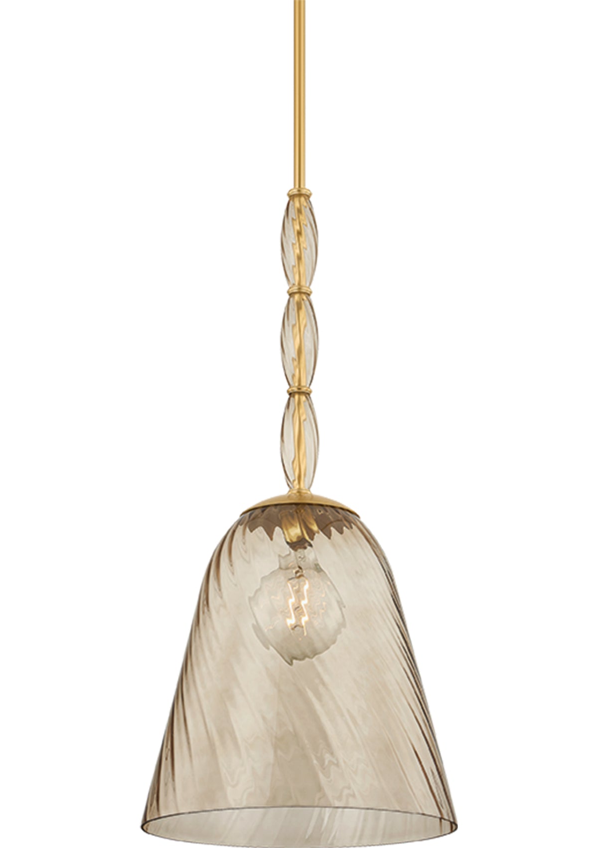 Bleecker Pendant – 16" W in Aged Brass