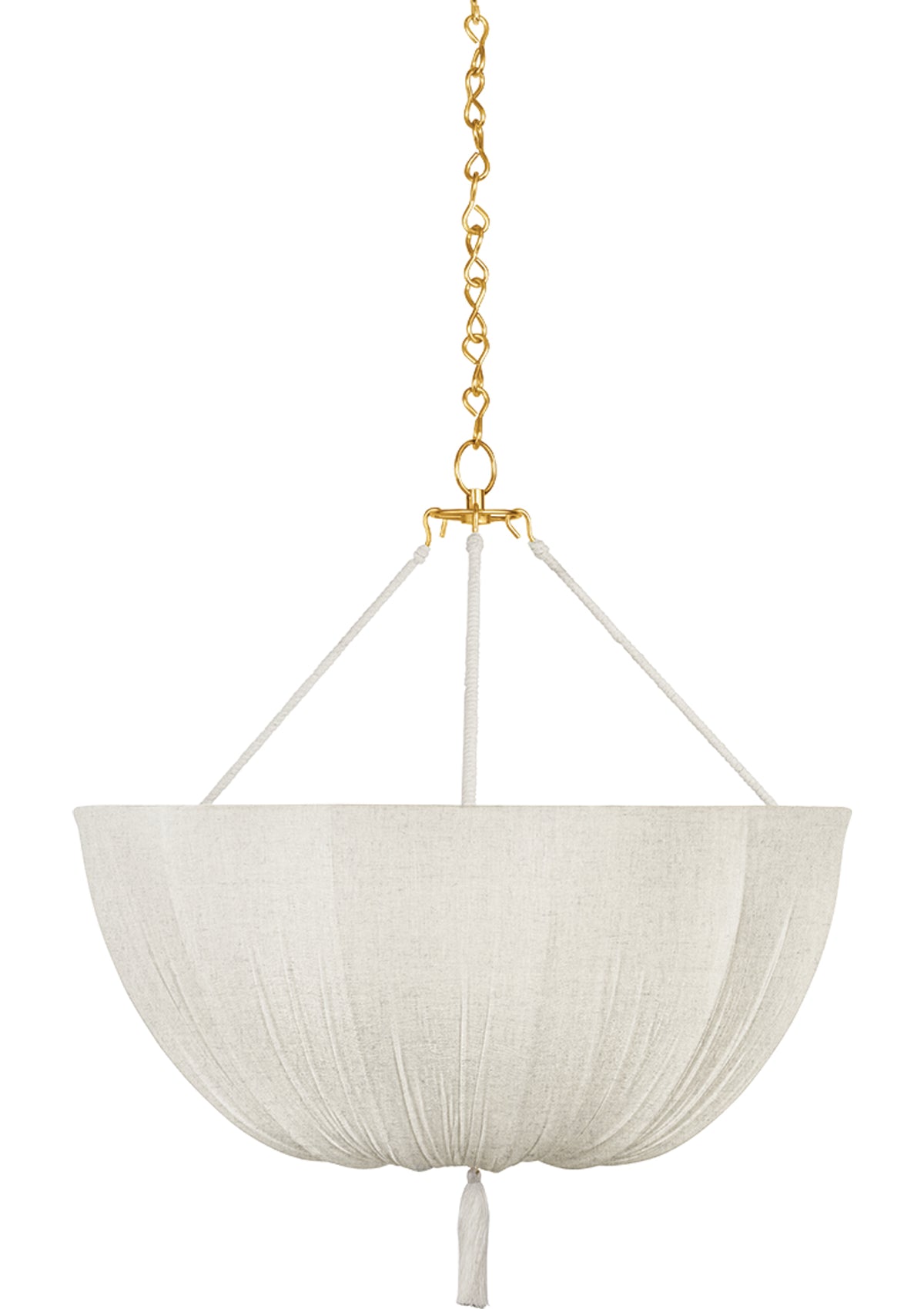 Carolina Pendant – 30" W in Aged Brass