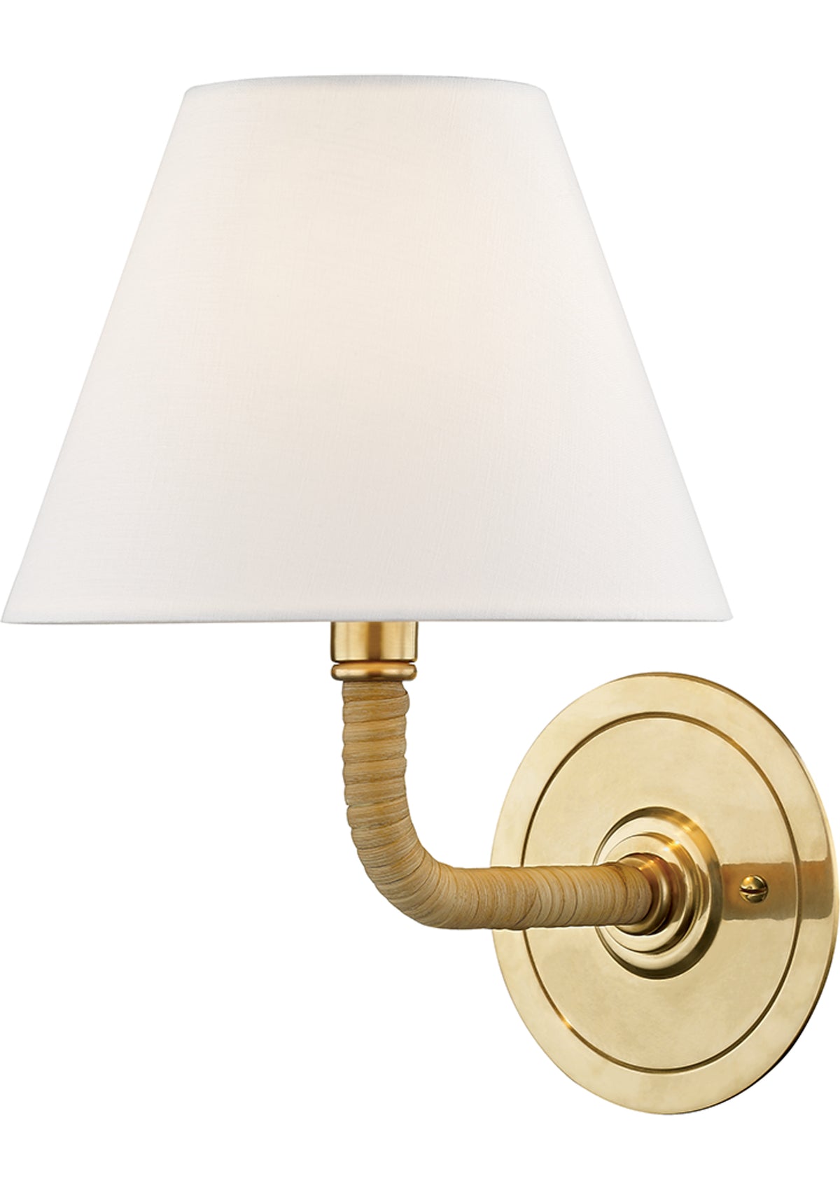 Curves No.1 Wall Sconce in Aged Brass
