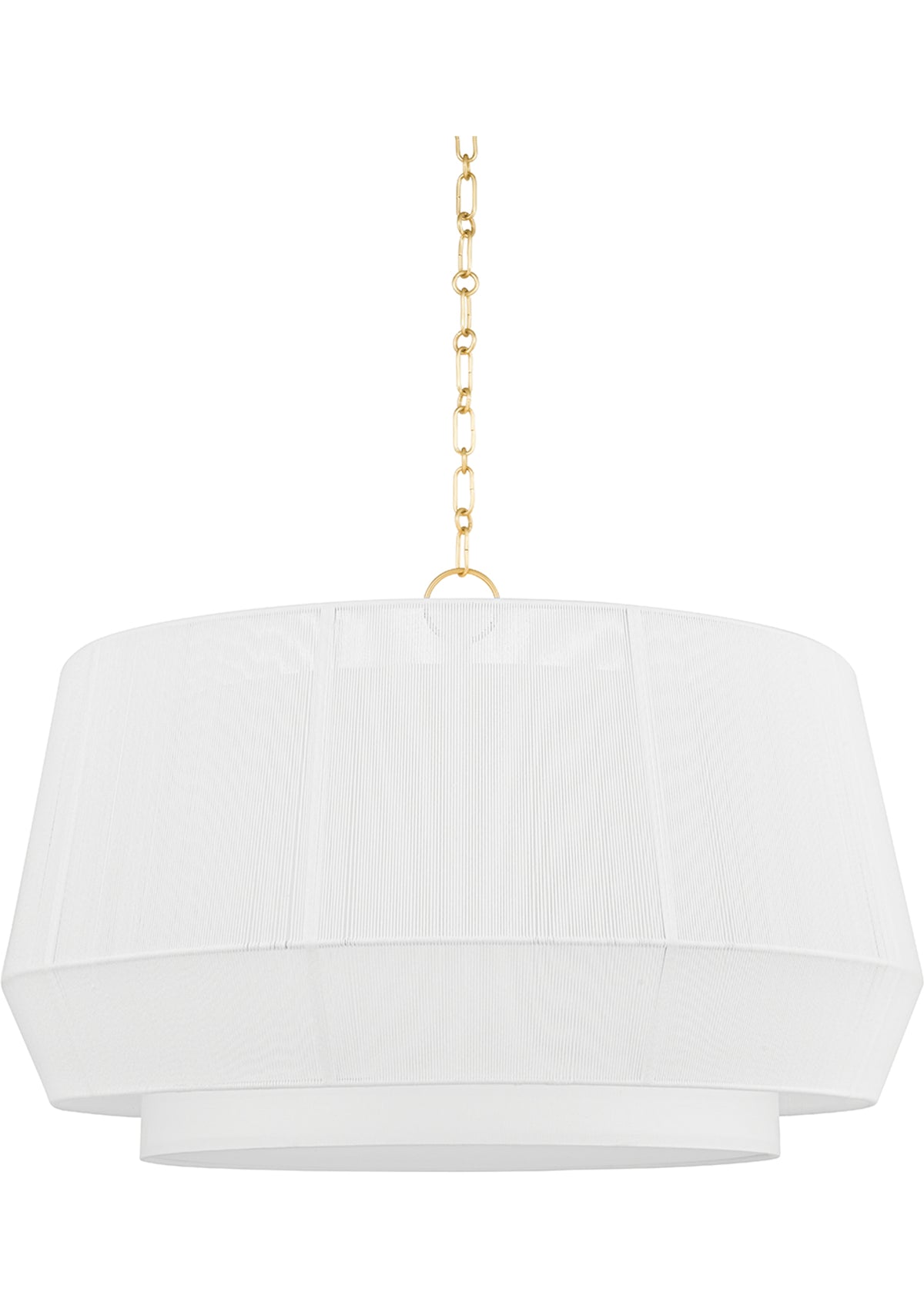 Debi Pendant – 30.5" W in Aged Brass