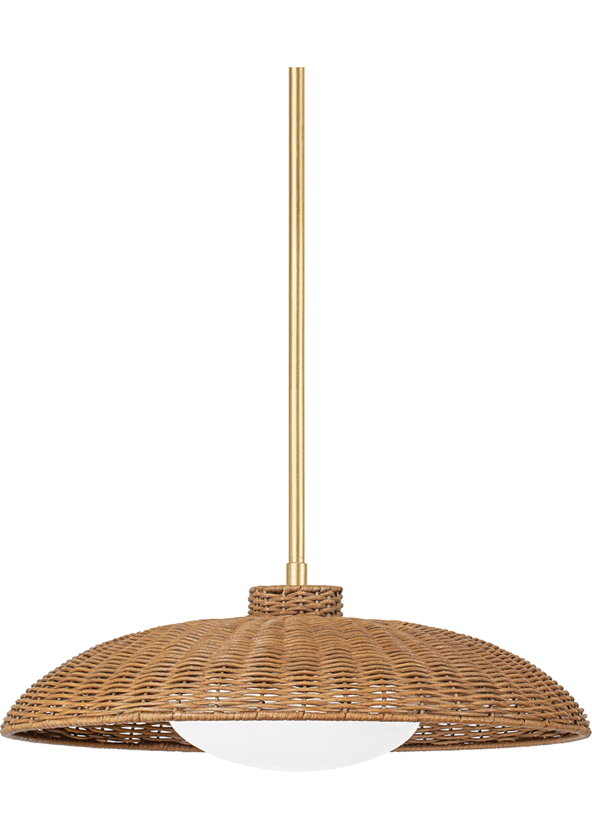 Delano Pendant – 22.5" W in Vintage Gold Leaf