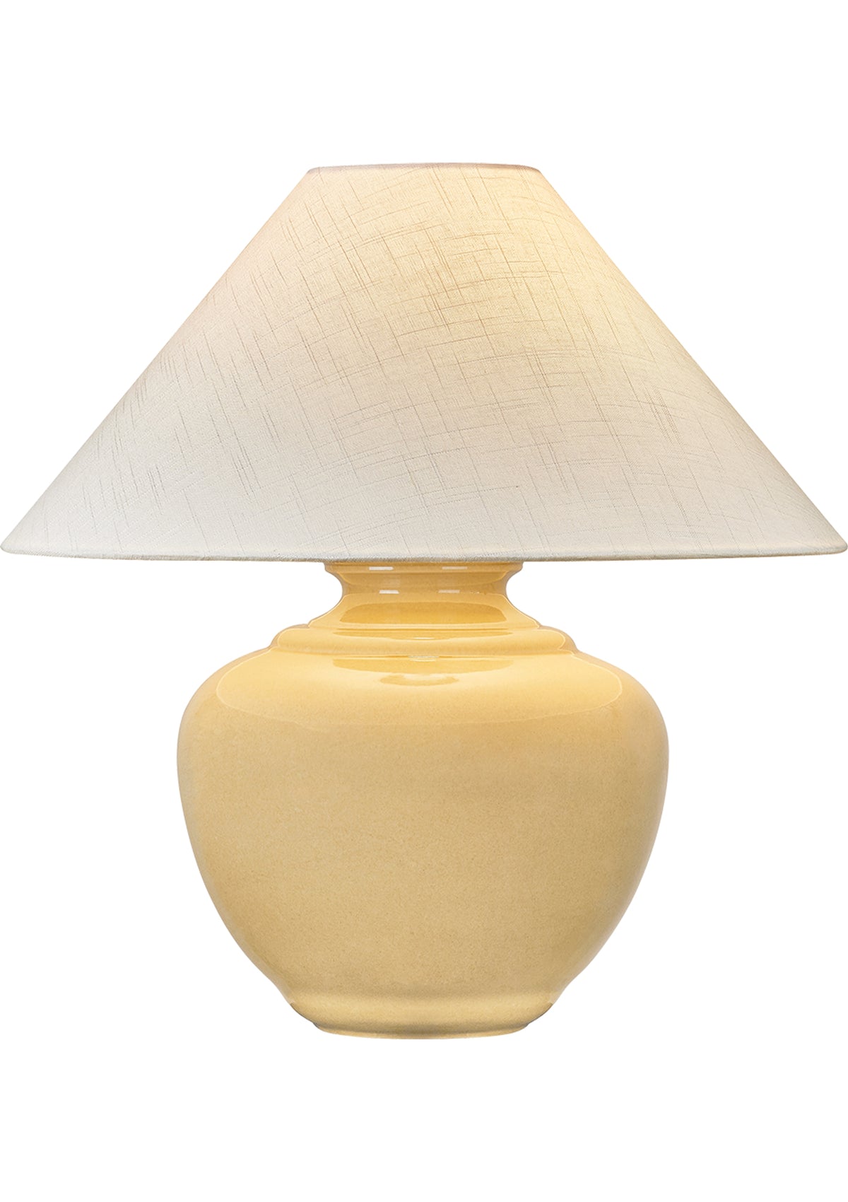 French Ridge Table Lamp in Aged Brass / Ceramic Dijon Wash
