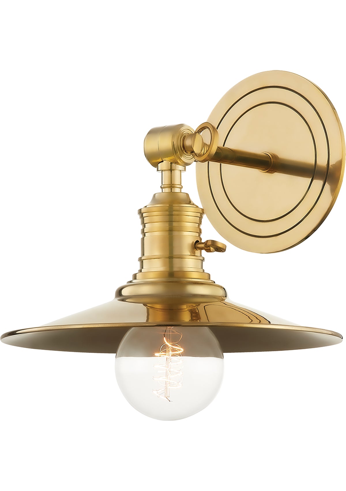Garden City Wall Sconce – 9.5" W in Aged Brass
