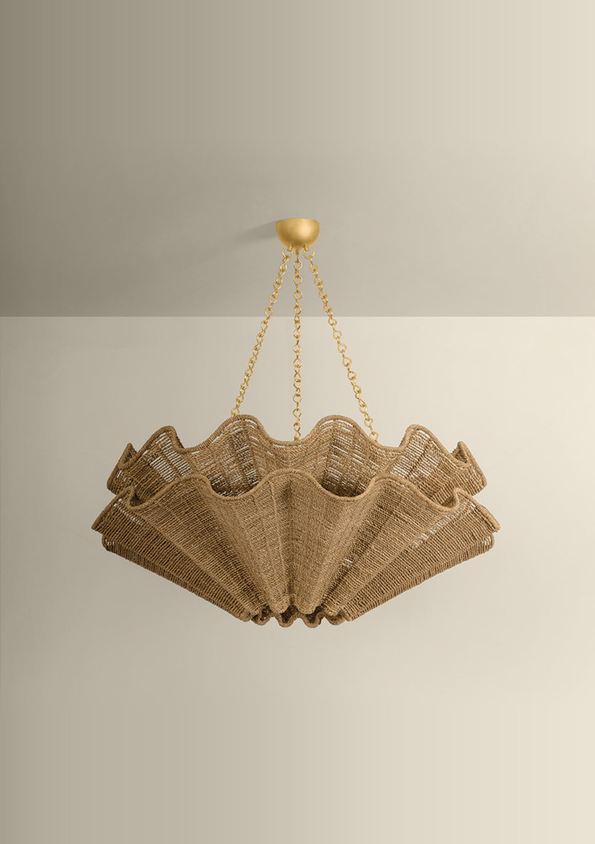 Hayworth Chandelier in Vintage Gold Leaf