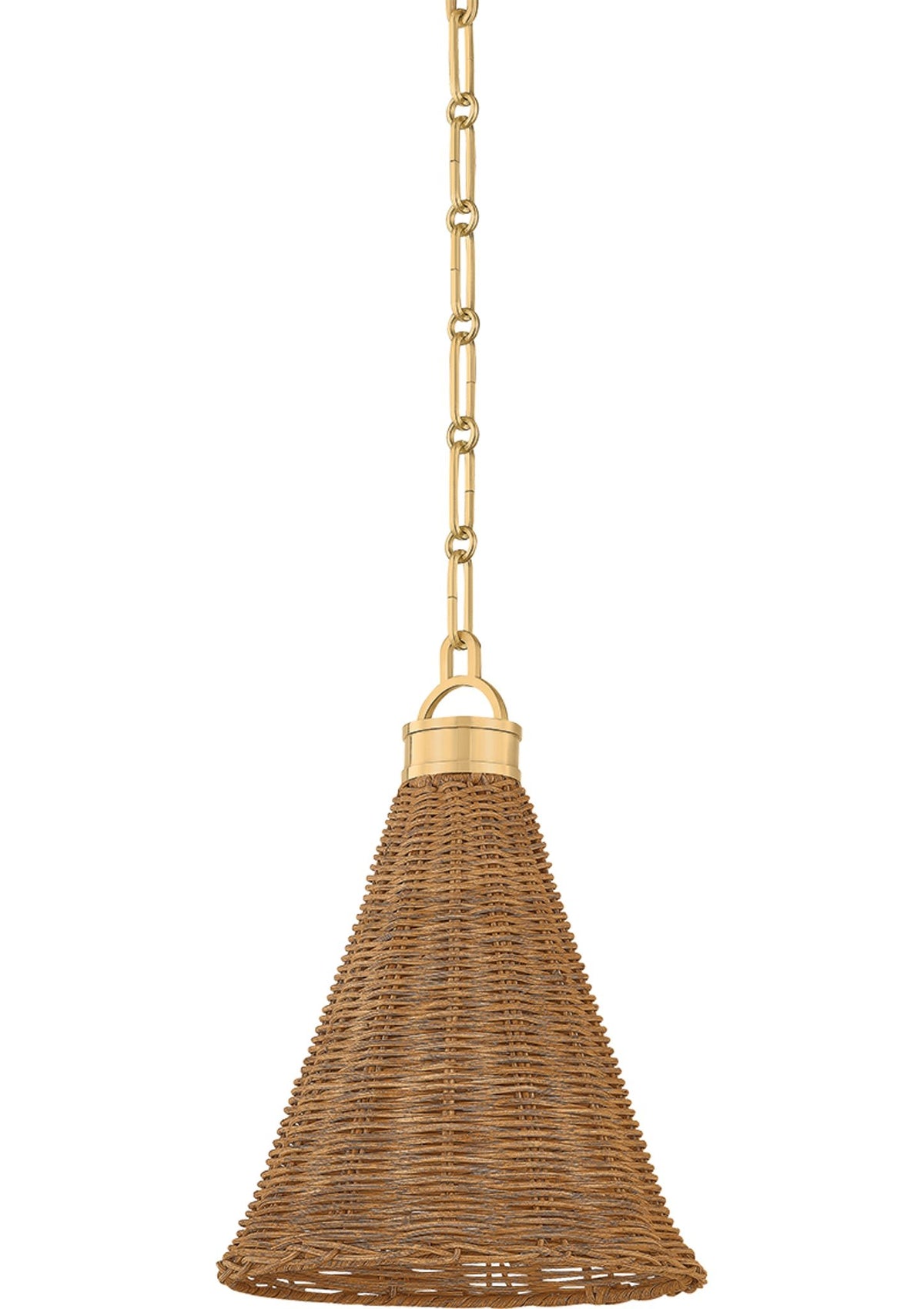 Kensington Pendant – 10" W in Aged Brass