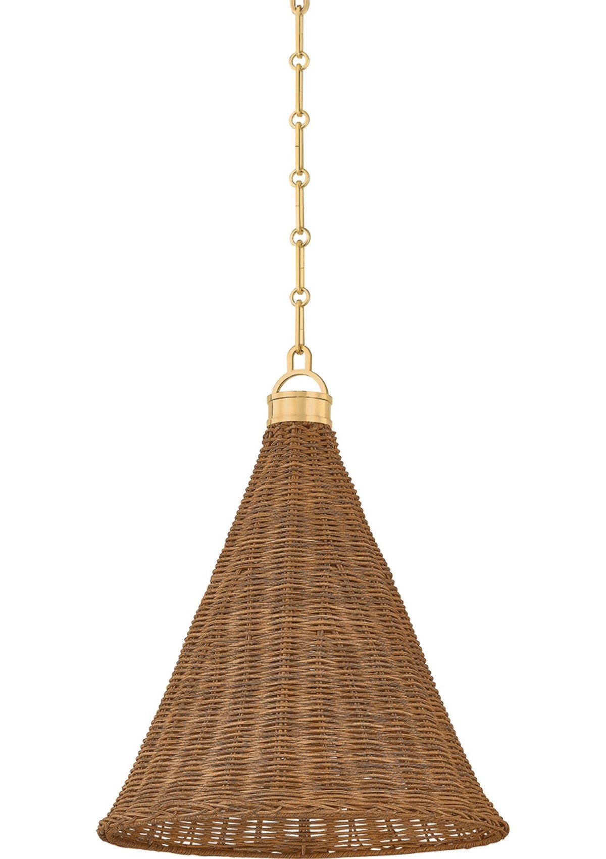 Kensington Pendant – 14.75" W in Aged Brass