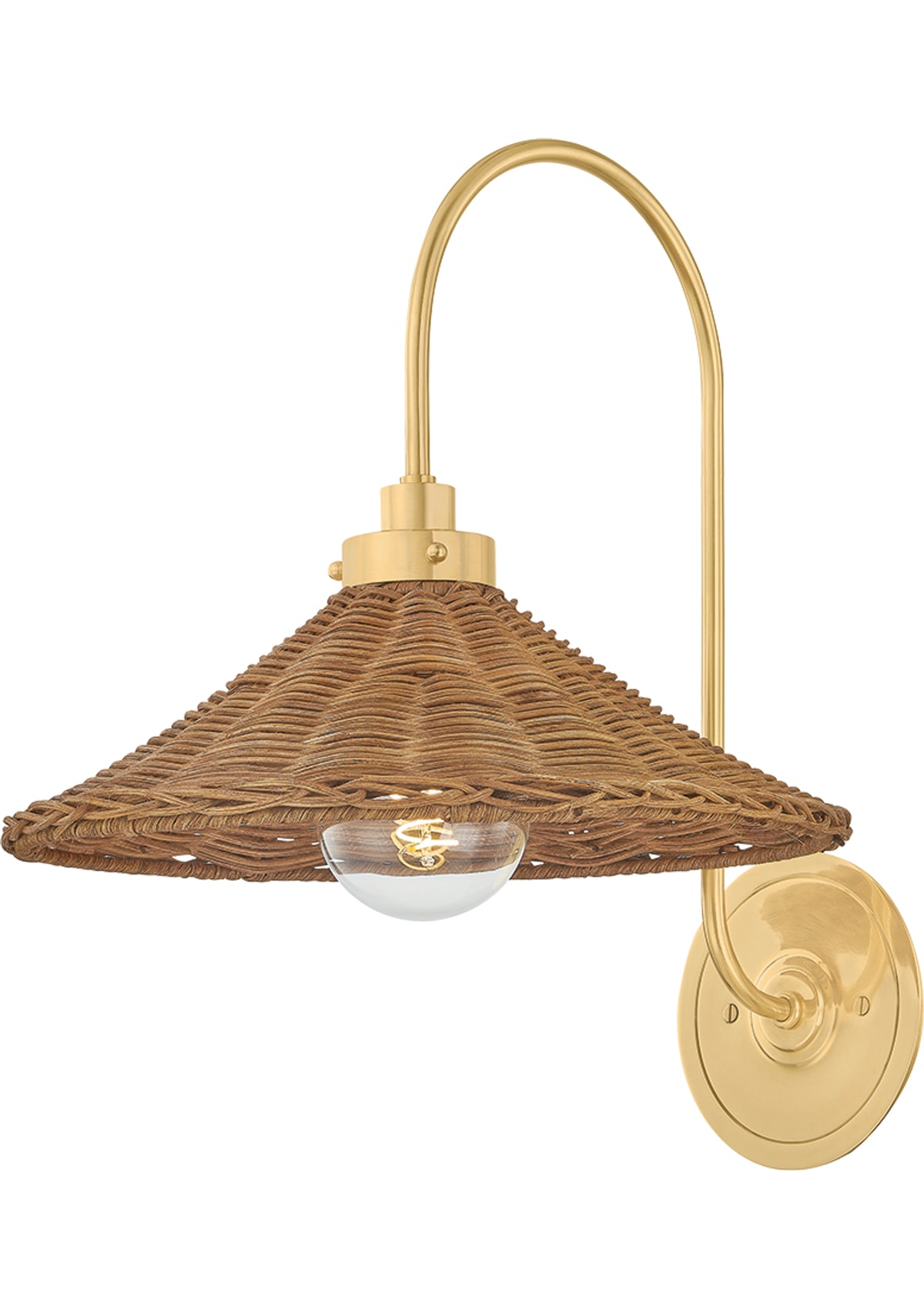 Kensington Wall Sconce in Aged Brass