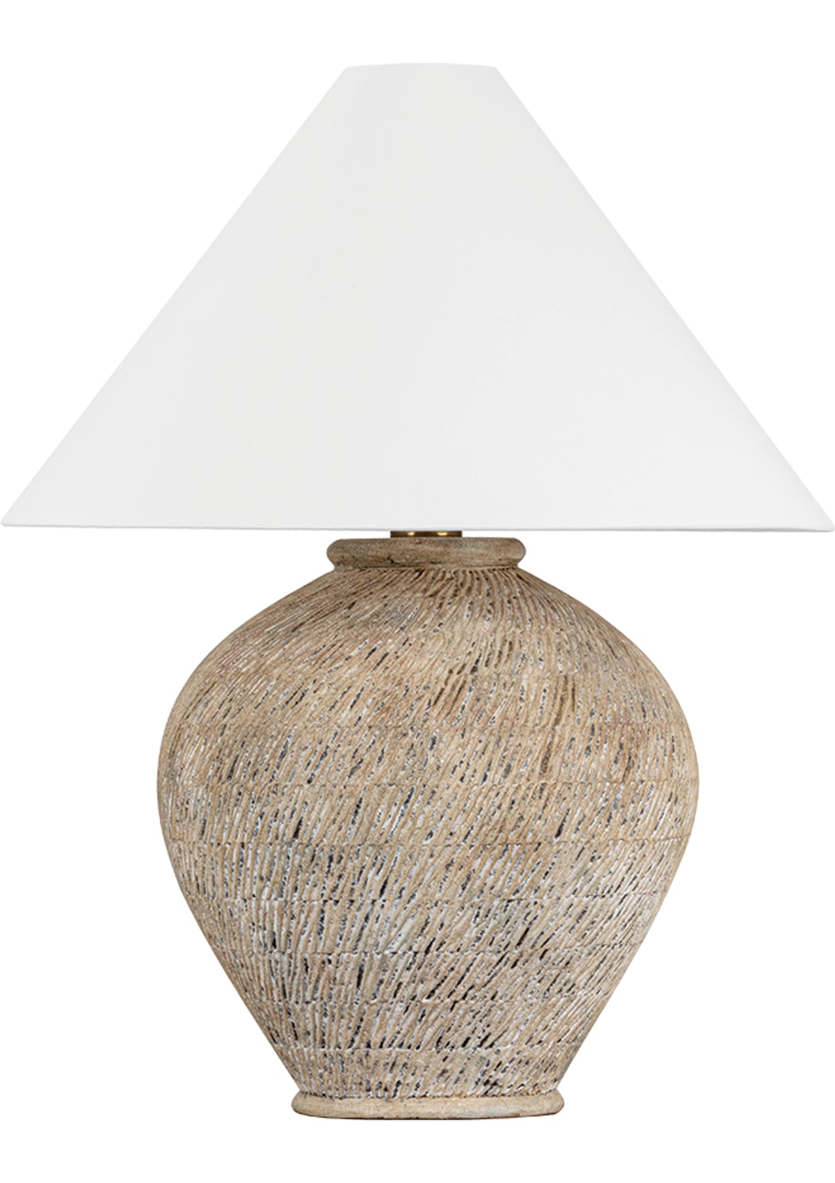 Rumbrook Table Lamp in Aged Brass / Ceramic Ancient Texture