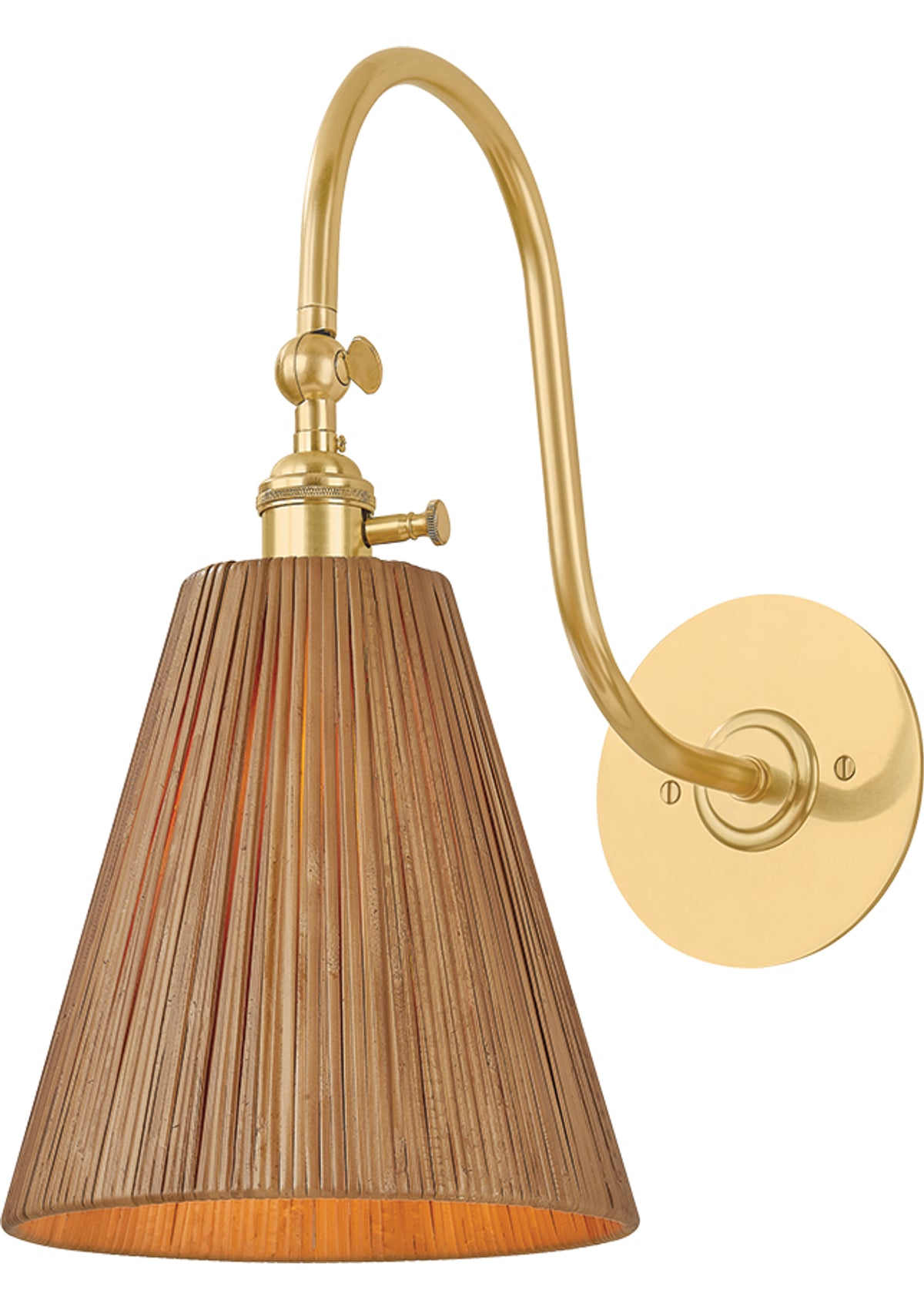 Ruthin Wall Sconce in Aged Brass