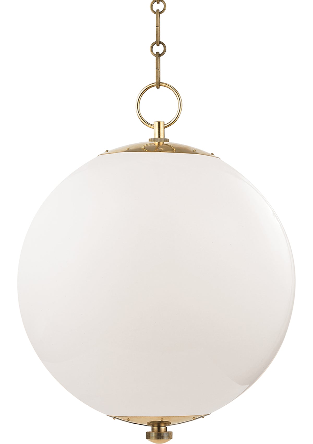 Sphere No.1 Pendant – 16" W in Polished Nickel